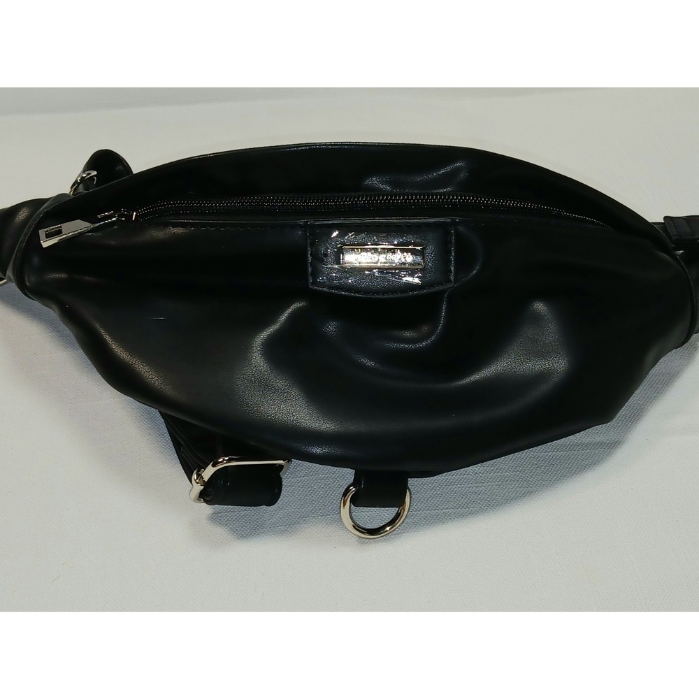 Yani J'adore Midnight Dream Collection Belt Bag - Black Faux Leather Fanny Pack